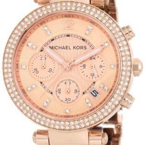 Michael Kors Parker Tortoise Rose Gold Dial Watch